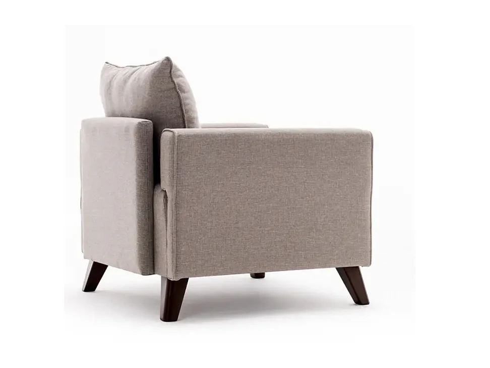 Fauteuil 1 place tissu beige Kandy 82cm