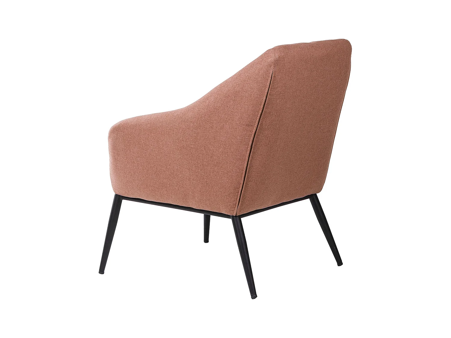 Fauteuil design tissu rouge corail Kyto 66cm