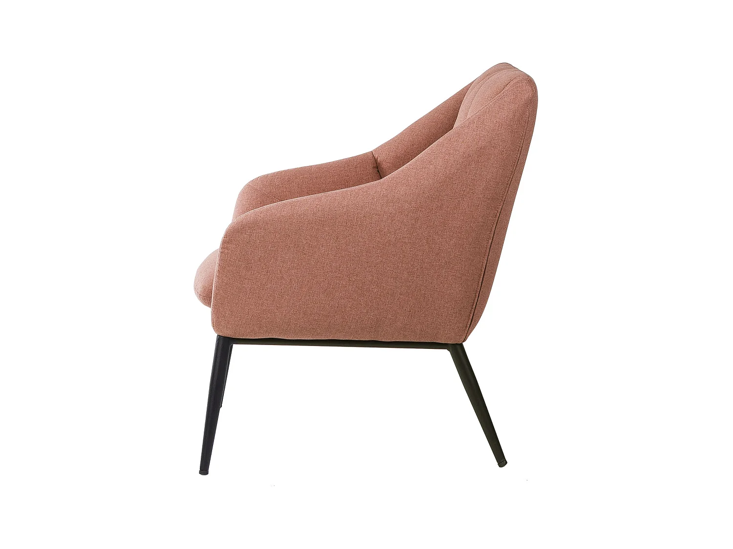 Fauteuil design tissu rouge corail Kyto 66cm