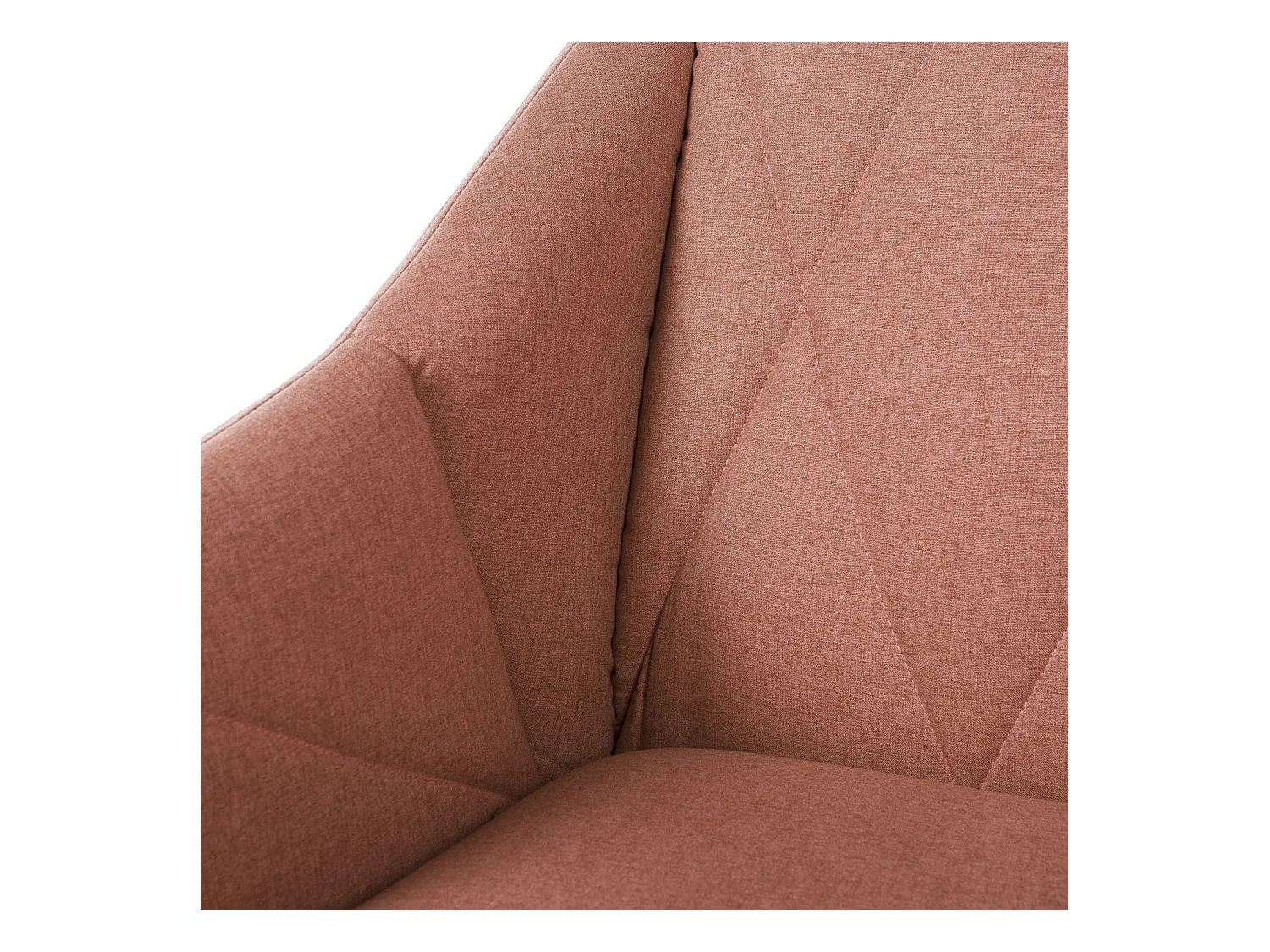 Fauteuil design tissu rouge corail Kyto 66cm