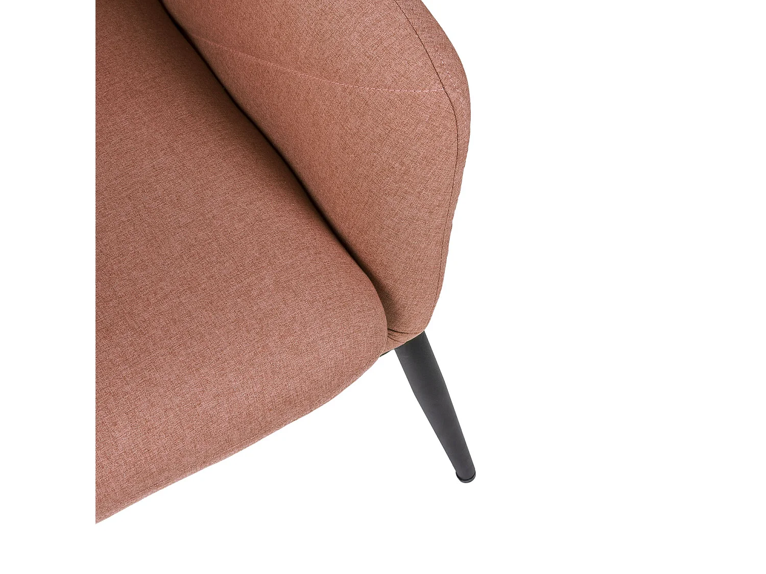 Fauteuil design tissu rouge corail Kyto 66cm