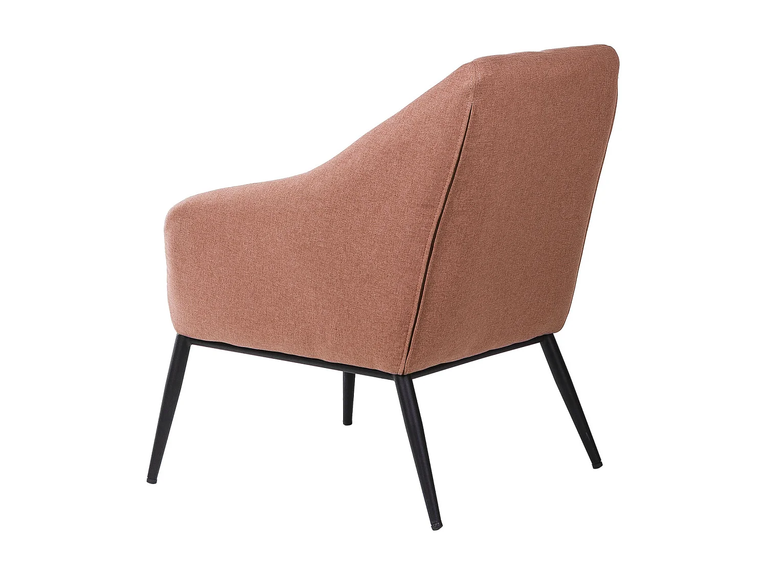 Fauteuil design tissu rouge corail Kyto 66cm