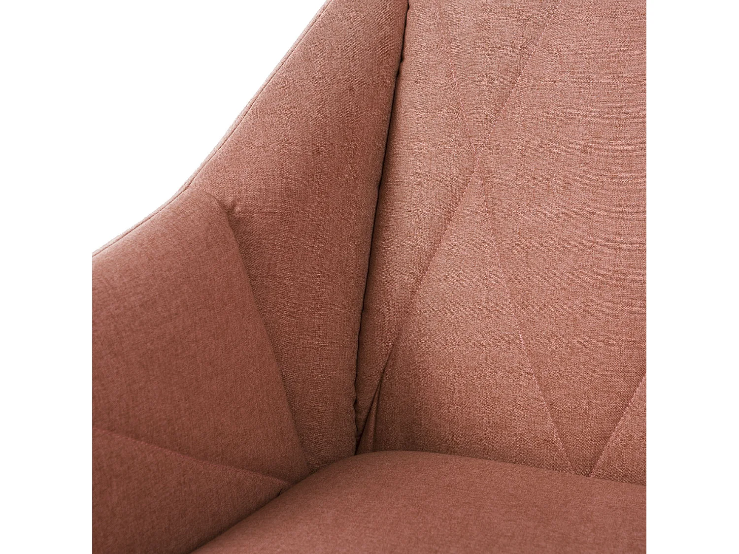 Fauteuil design tissu rouge corail Kyto 66cm