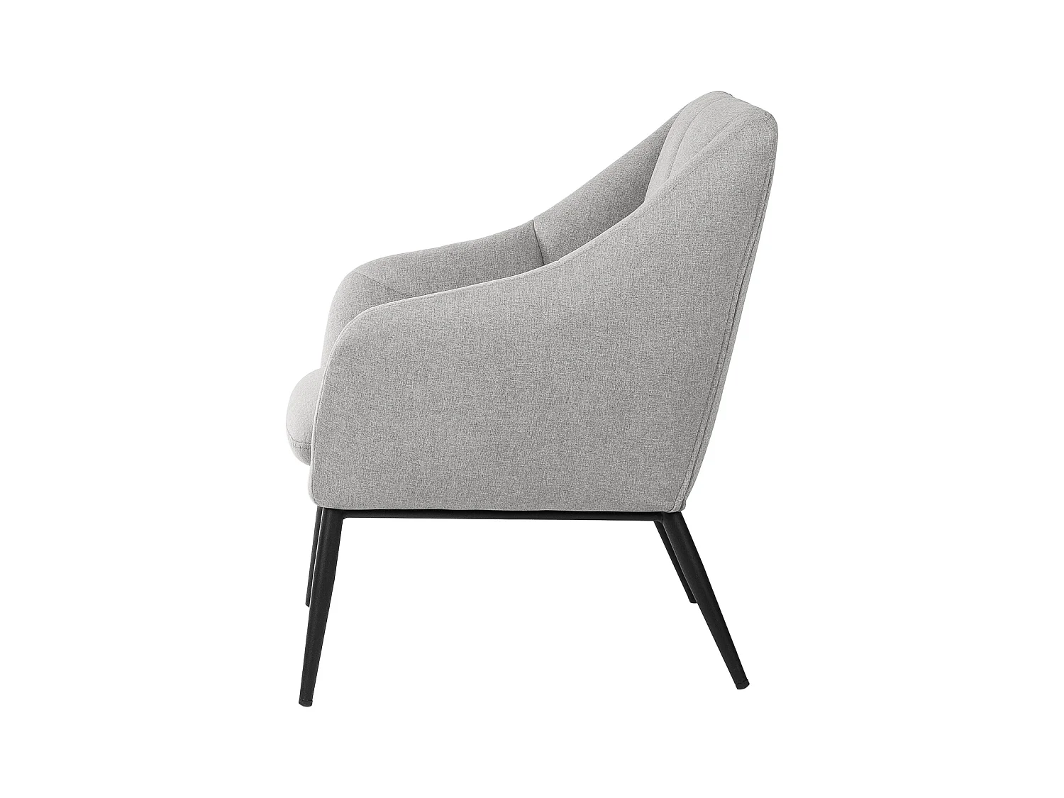 Fauteuil design tissu gris clair Kyto 66cm