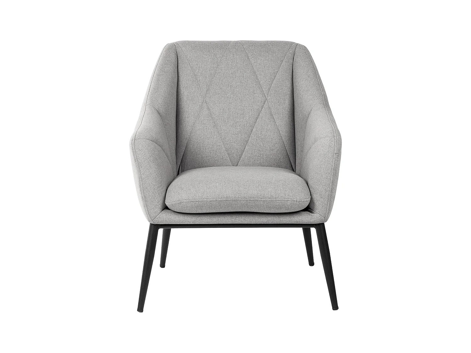 Fauteuil design tissu gris clair Kyto 66cm