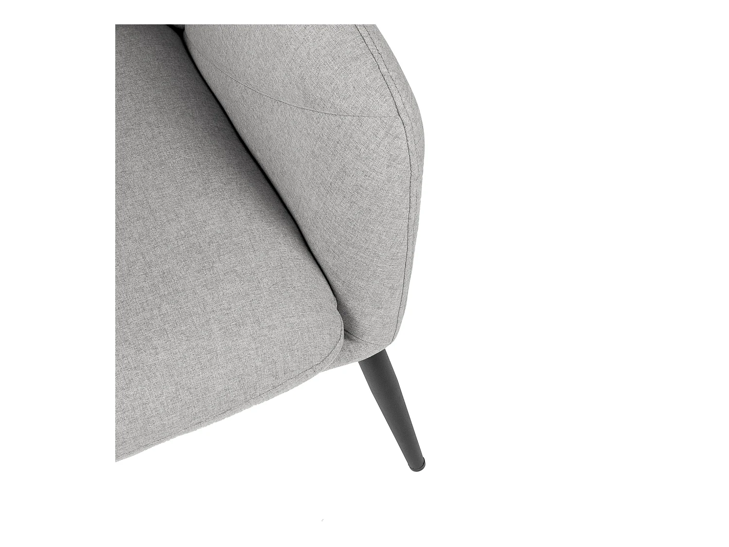 Fauteuil design tissu gris clair Kyto 66cm