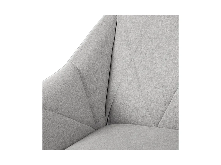 Fauteuil design tissu gris clair Kyto 66cm