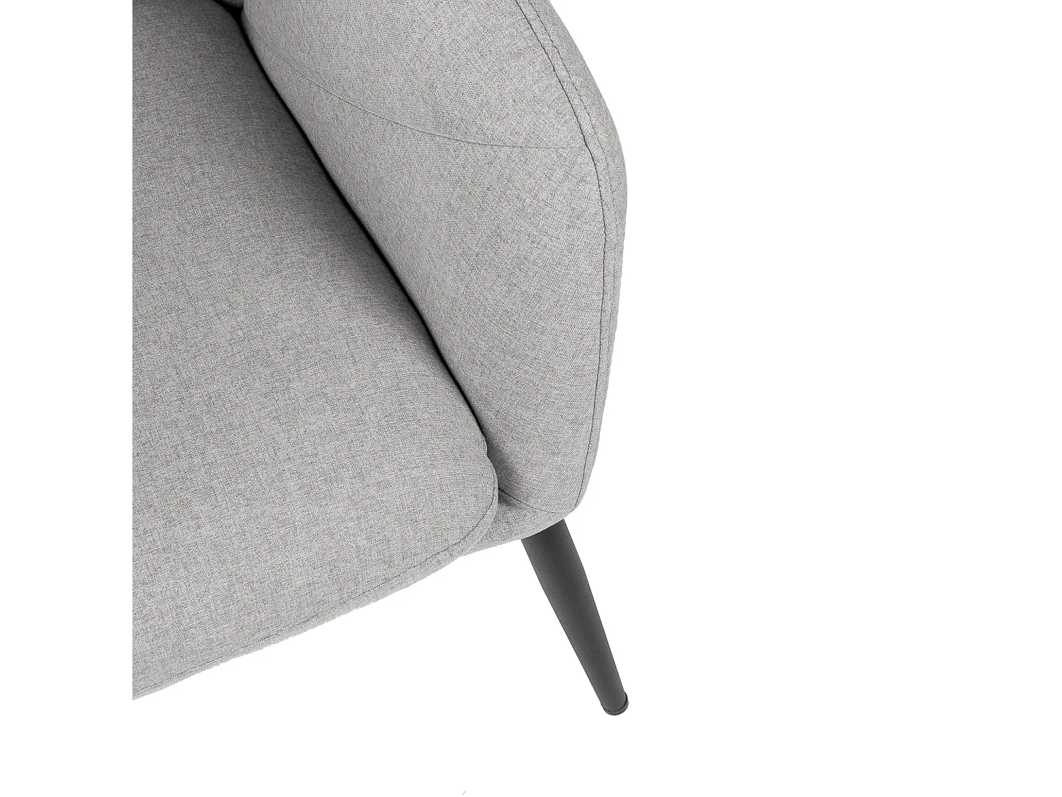 Fauteuil design tissu gris clair Kyto 66cm