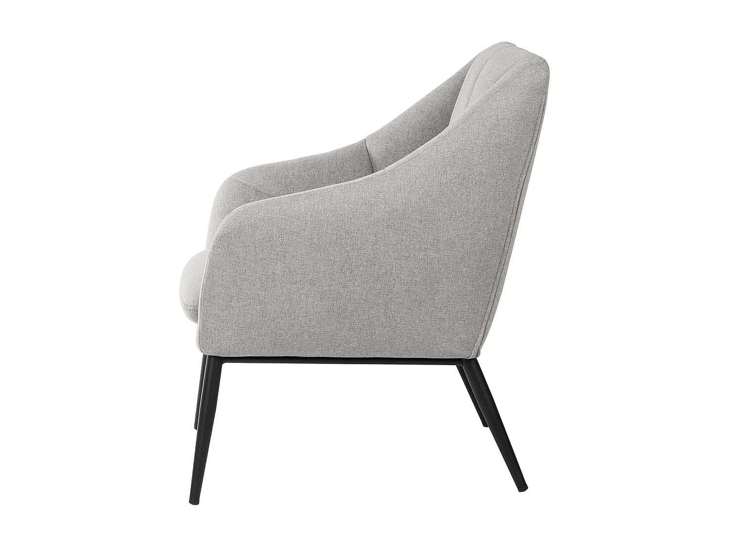 Fauteuil design tissu gris clair Kyto 66cm