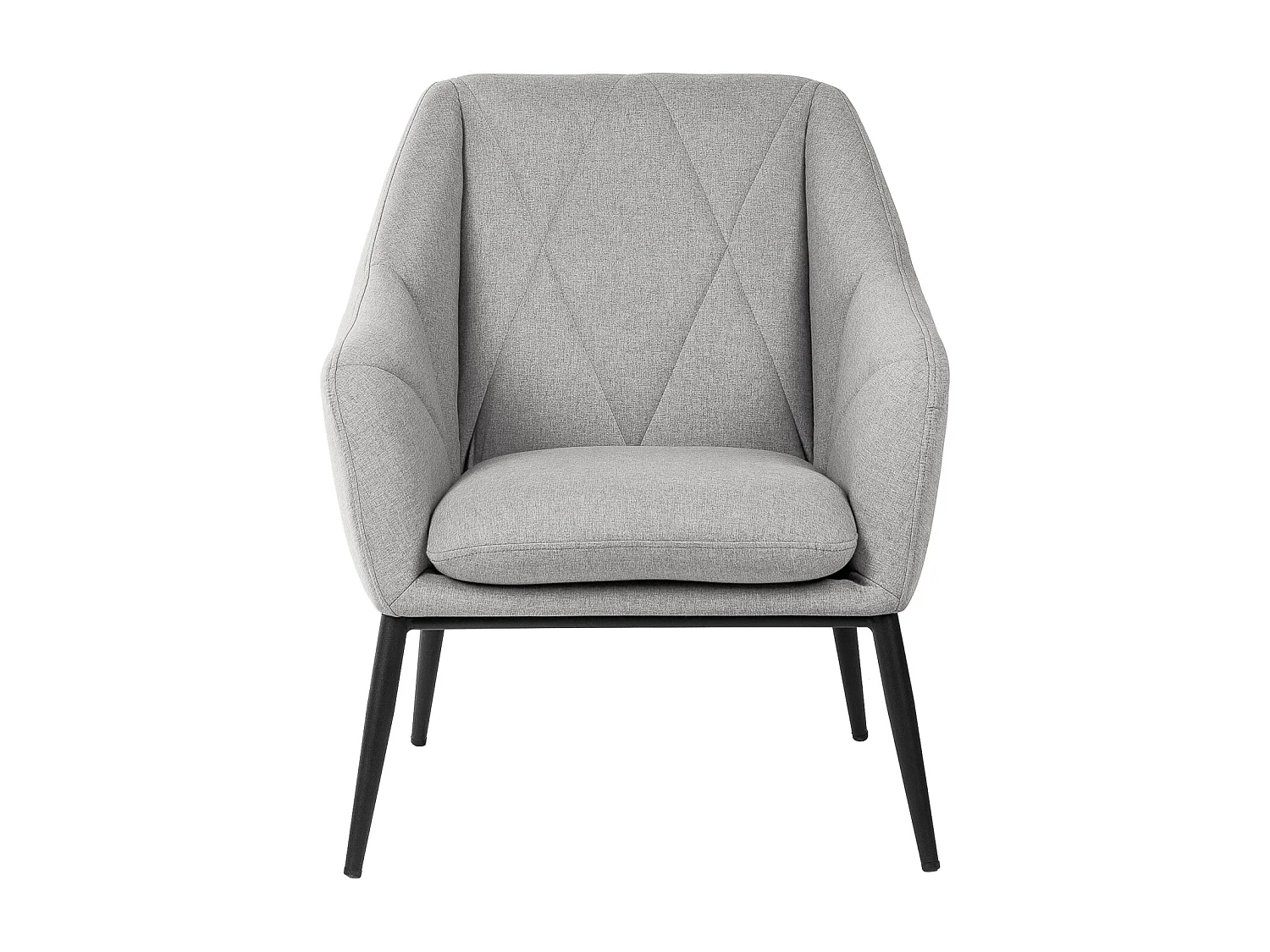 Fauteuil design tissu gris clair Kyto 66cm