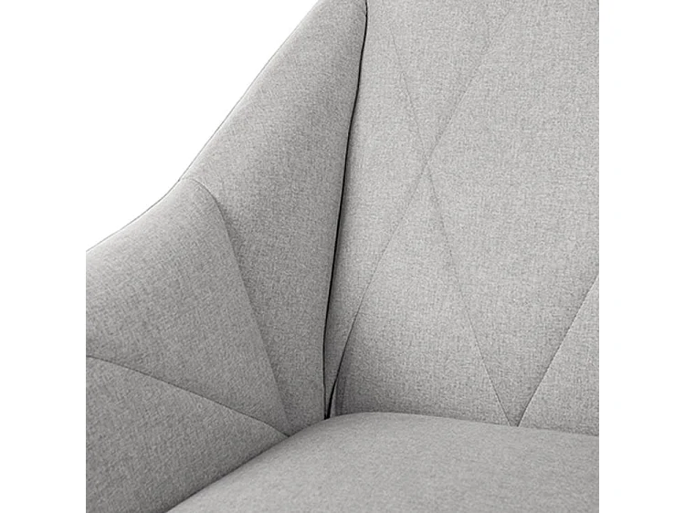 Fauteuil design tissu gris clair Kyto 66cm