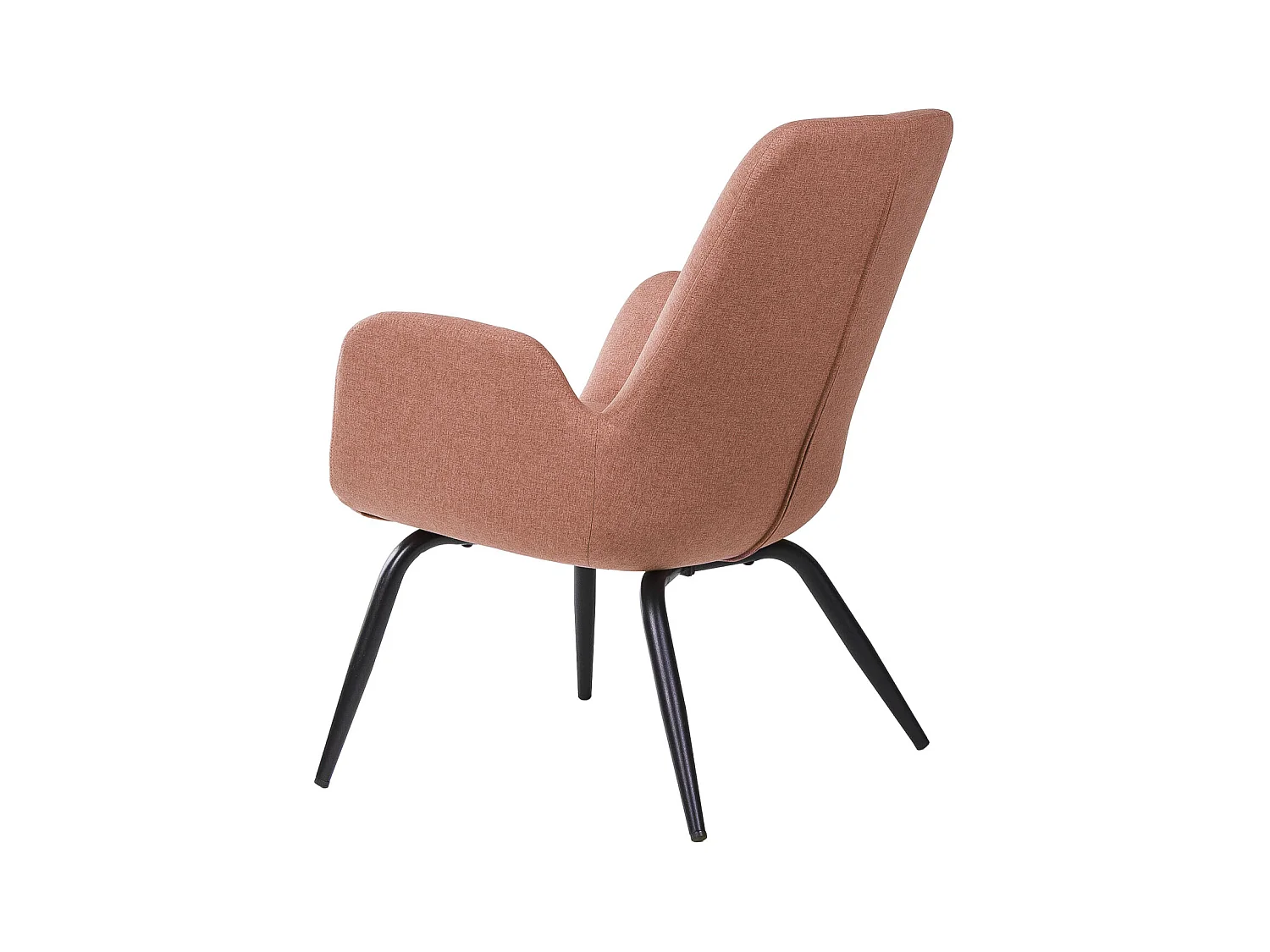 Fauteuil moderne tissu rouge corail Daly 66cm