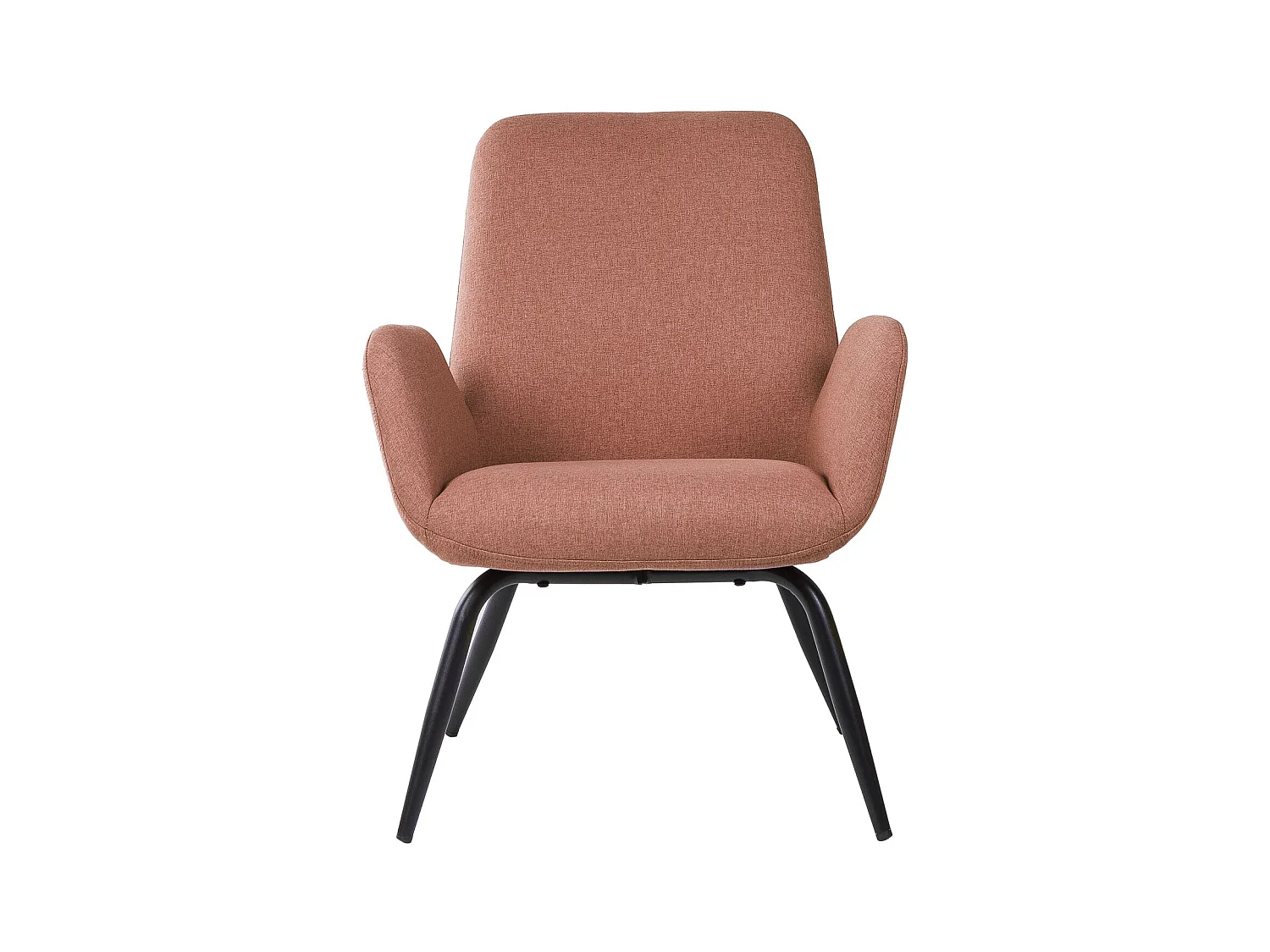 Fauteuil moderne tissu rouge corail Daly 66cm