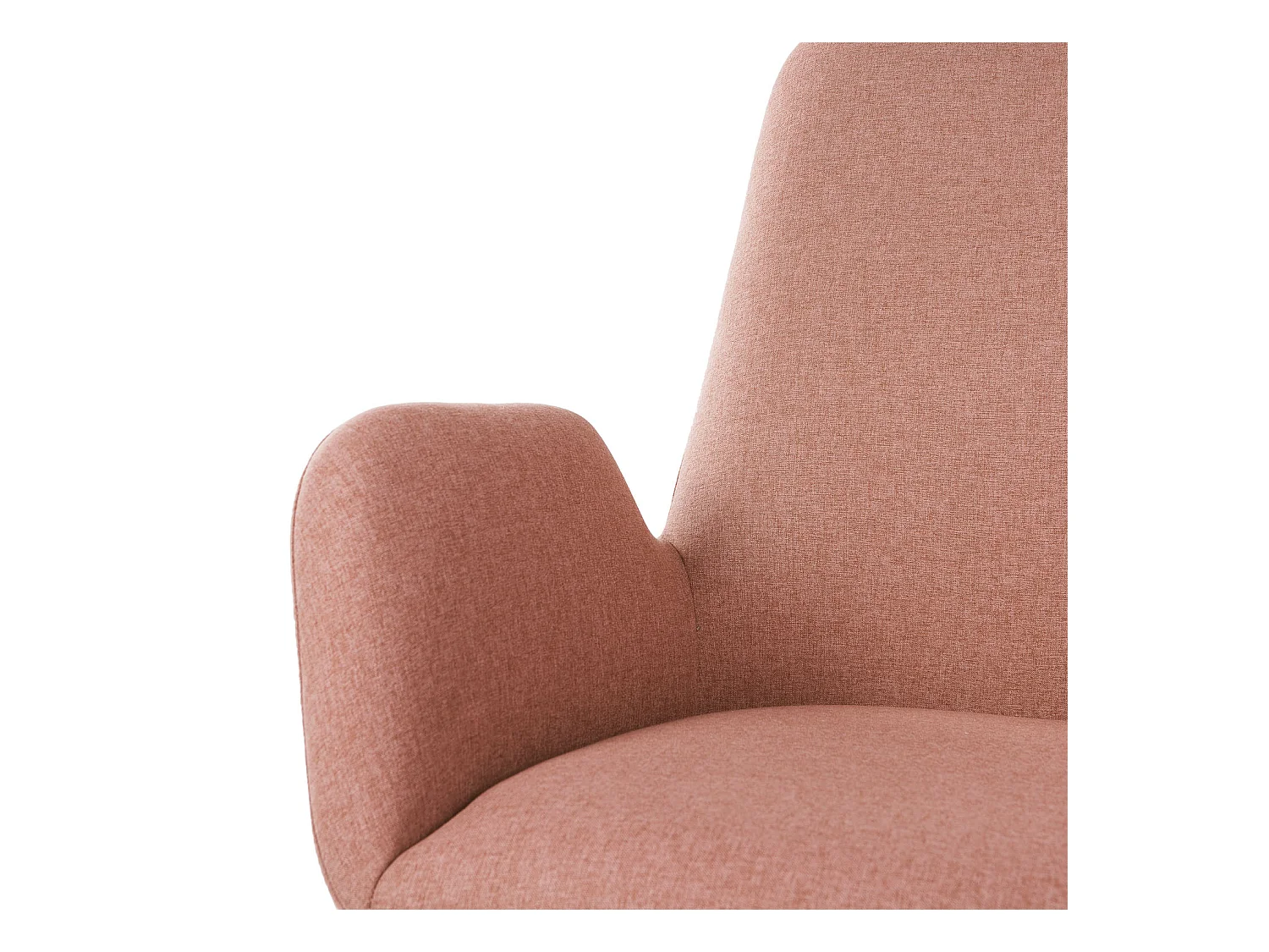 Fauteuil moderne tissu rouge corail Daly 66cm
