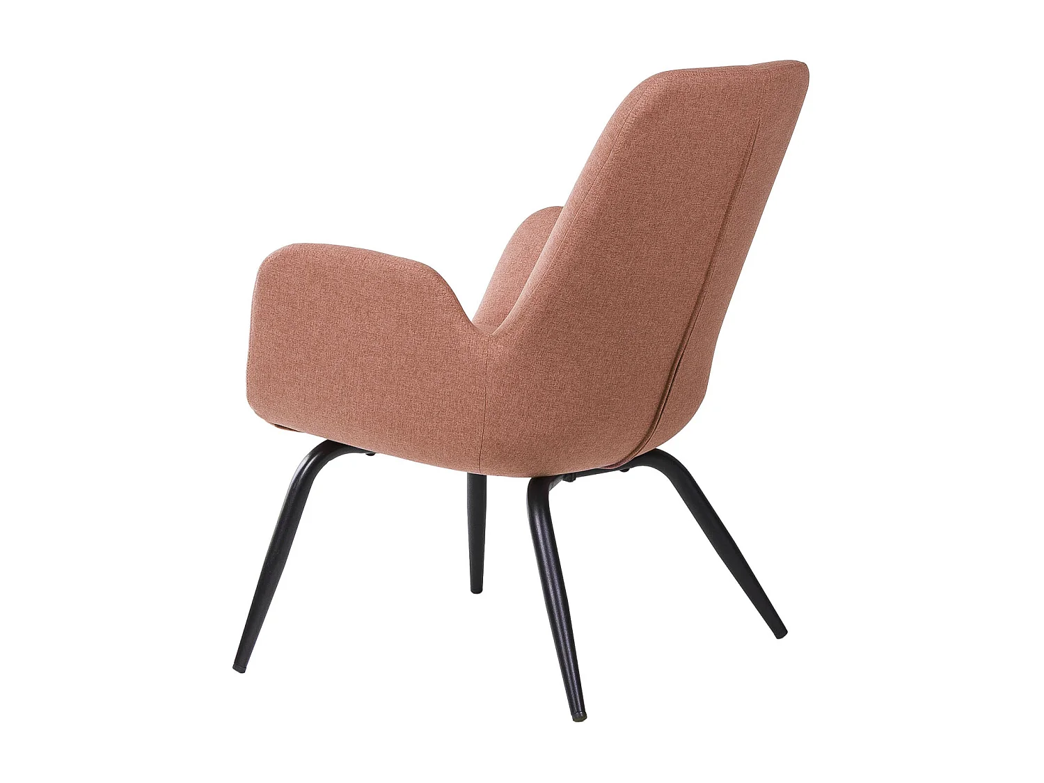 Fauteuil moderne tissu rouge corail Daly 66cm