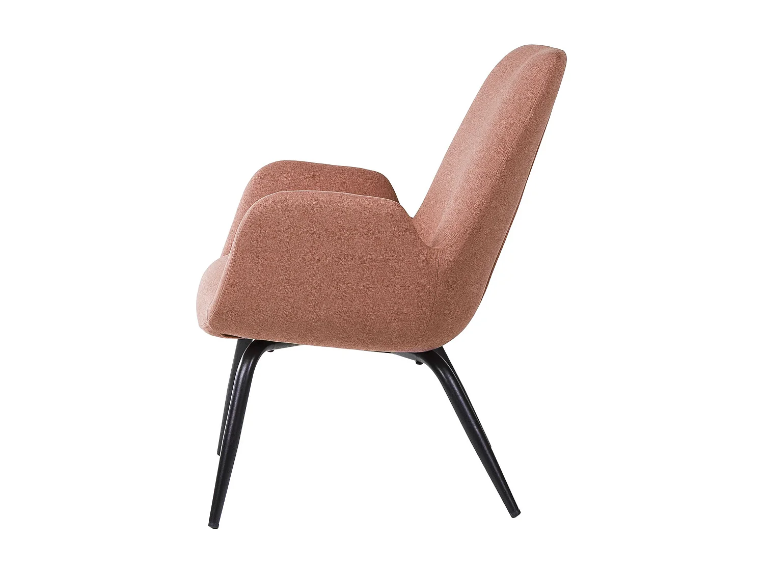 Fauteuil moderne tissu rouge corail Daly 66cm