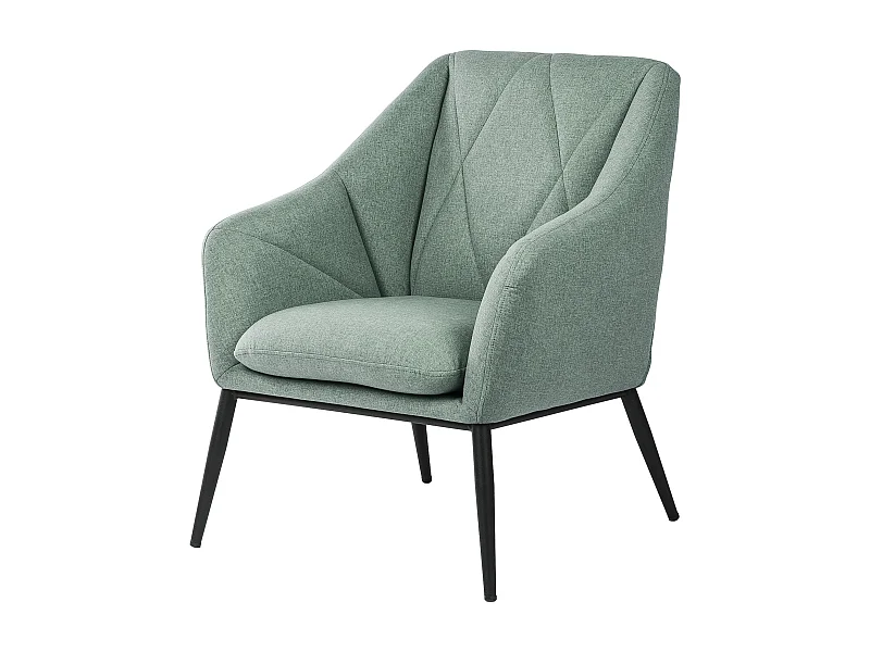 Fauteuil design tissu vert menthe Kyto 66cm