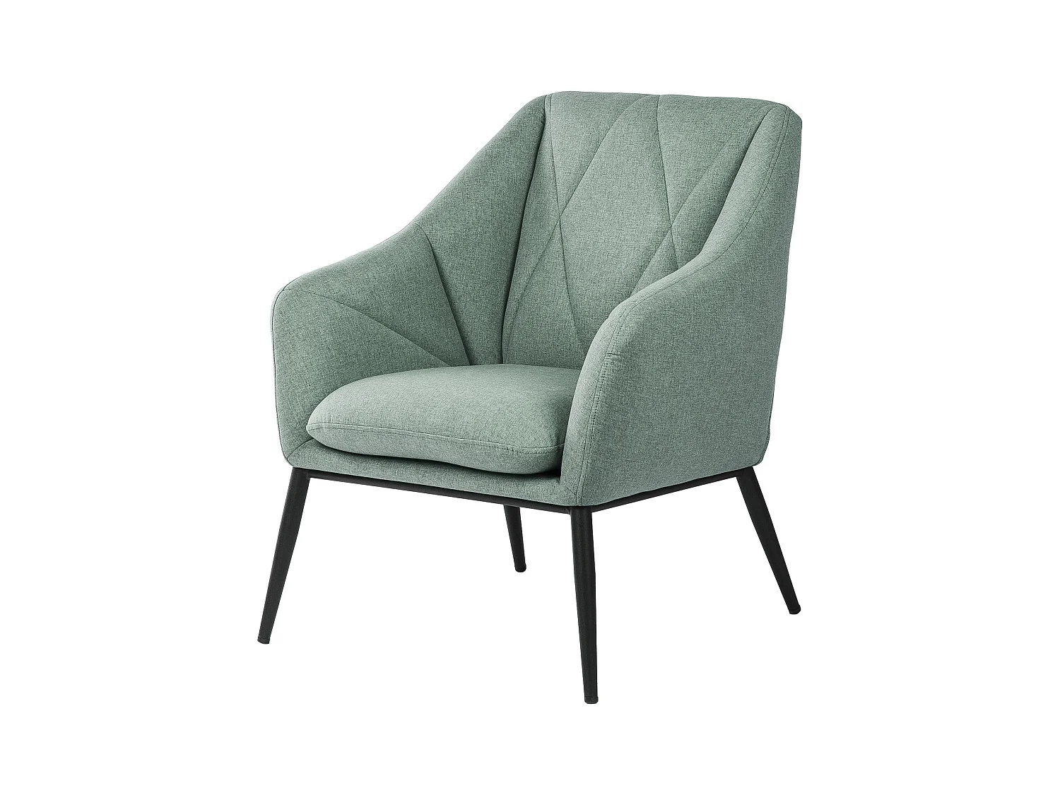 Fauteuil design tissu vert menthe Kyto 66cm