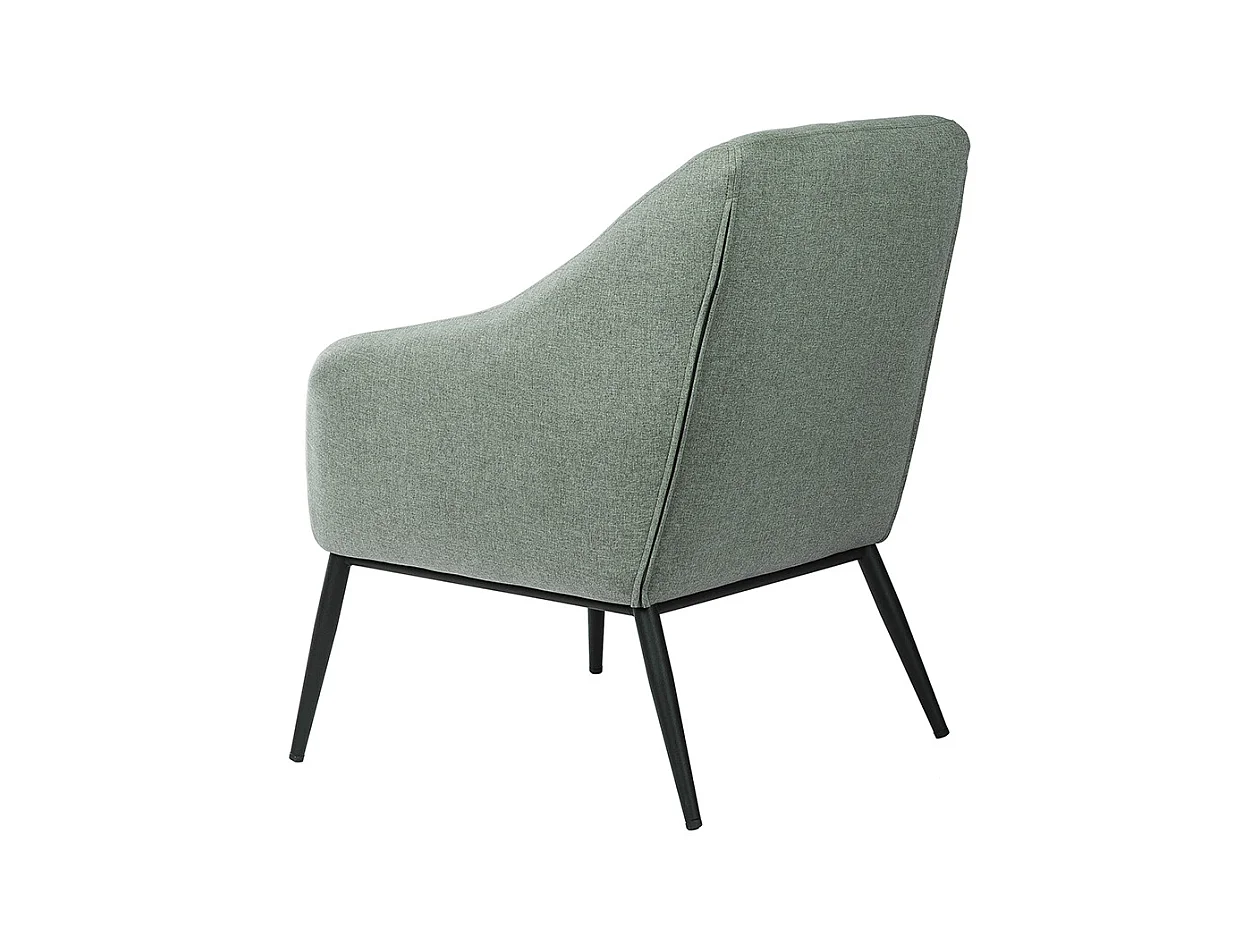 Fauteuil design tissu vert menthe Kyto 66cm