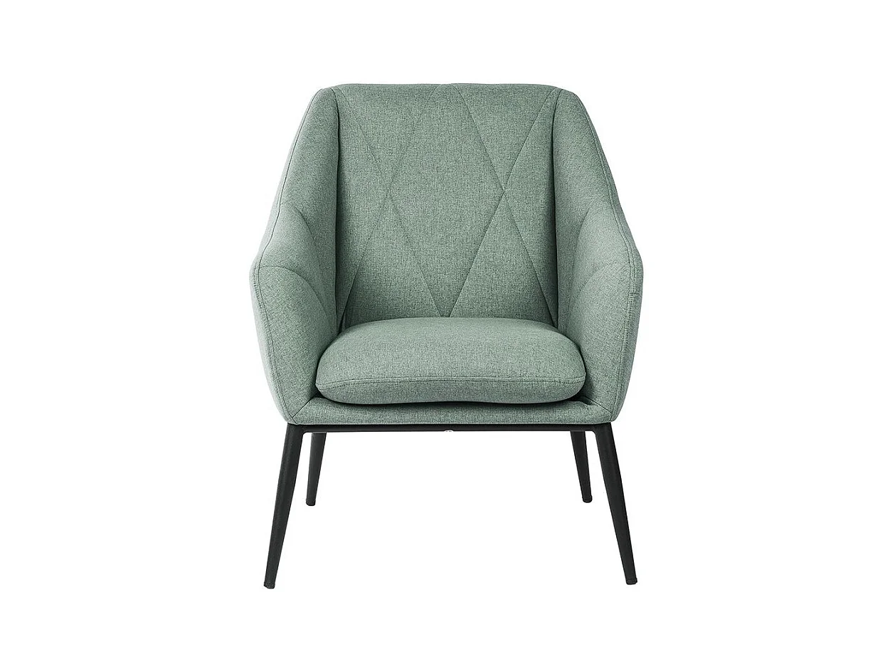 Fauteuil design tissu vert menthe Kyto 66cm