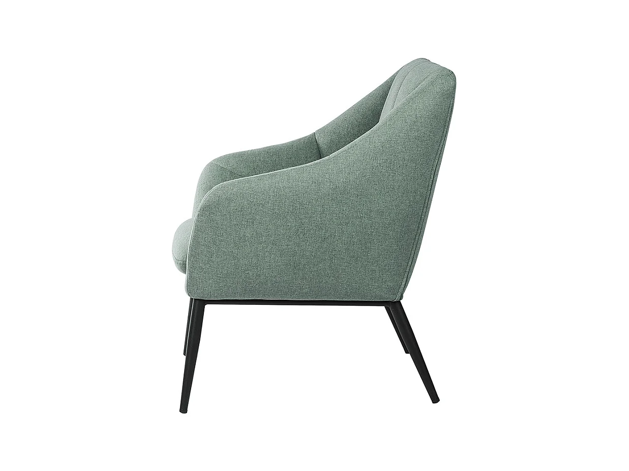 Fauteuil design tissu vert menthe Kyto 66cm