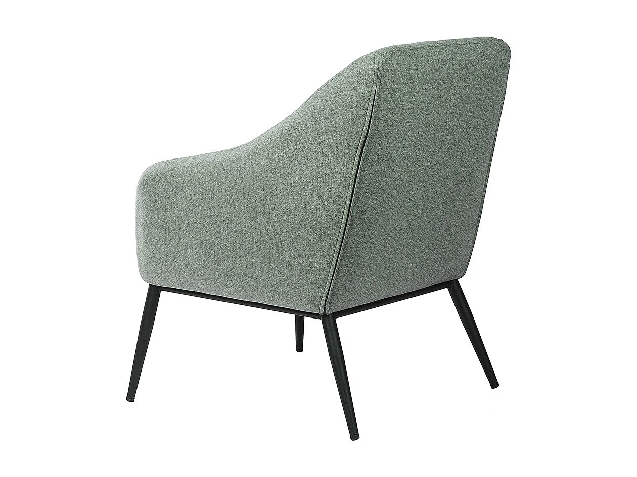 Fauteuil design tissu vert menthe Kyto 66cm