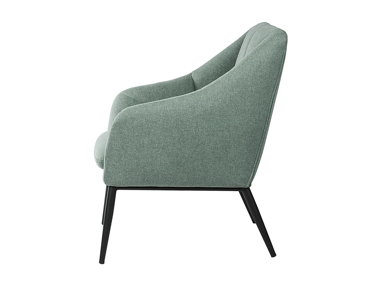 Fauteuil design tissu vert menthe Kyto 66cm