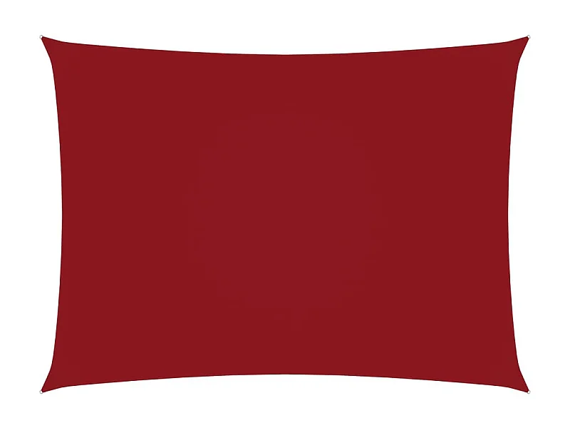 Voile de parasol Tissu Oxford rectangulaire 4x6 m Rouge