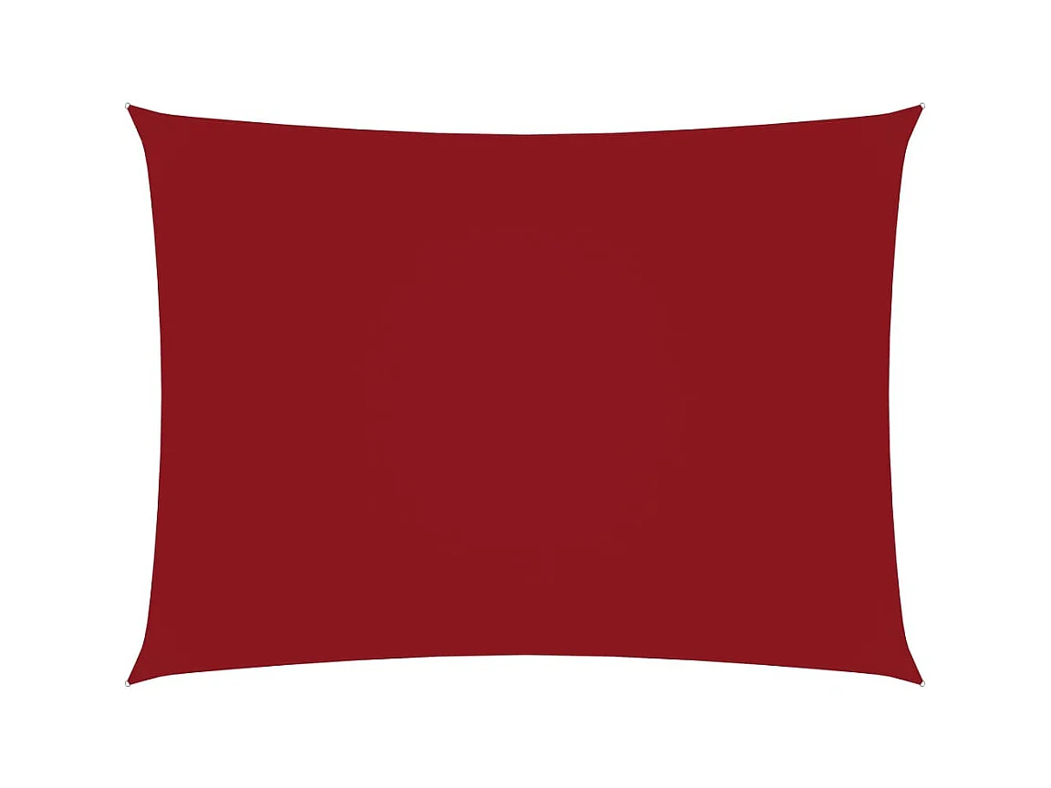 Voile de parasol Tissu Oxford rectangulaire 4x6 m Rouge