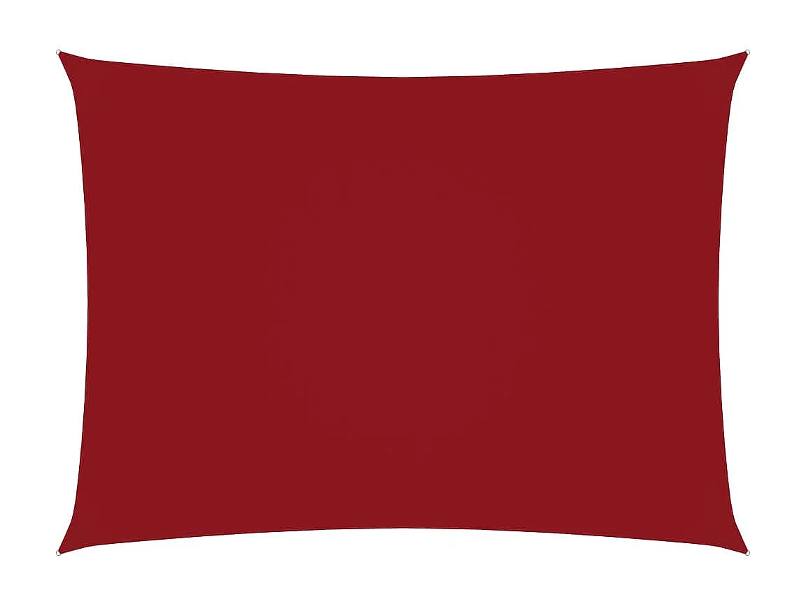 Voile de parasol Tissu Oxford rectangulaire 4x6 m Rouge