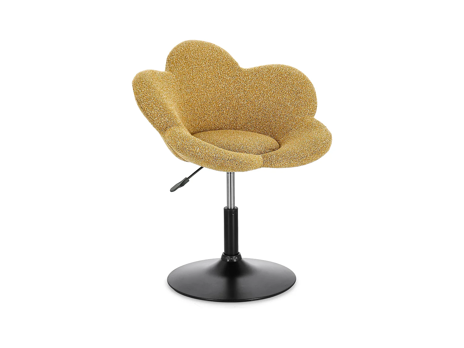 Set van 2 verstelbare PETALE design fauteuils – Bloemige elegantie en verstelbaar comfort-Kleur GEEL