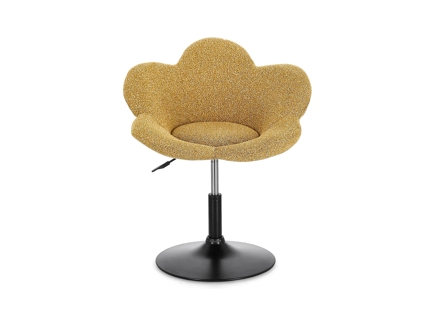 Set van 2 verstelbare PETALE design fauteuils – Bloemige elegantie en verstelbaar comfort-Kleur GEEL