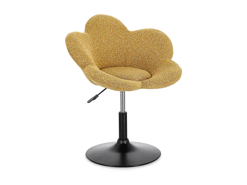 Lot de 2 fauteuils réglables design PETALE – Elégance florale et confort ajustable-Jaune