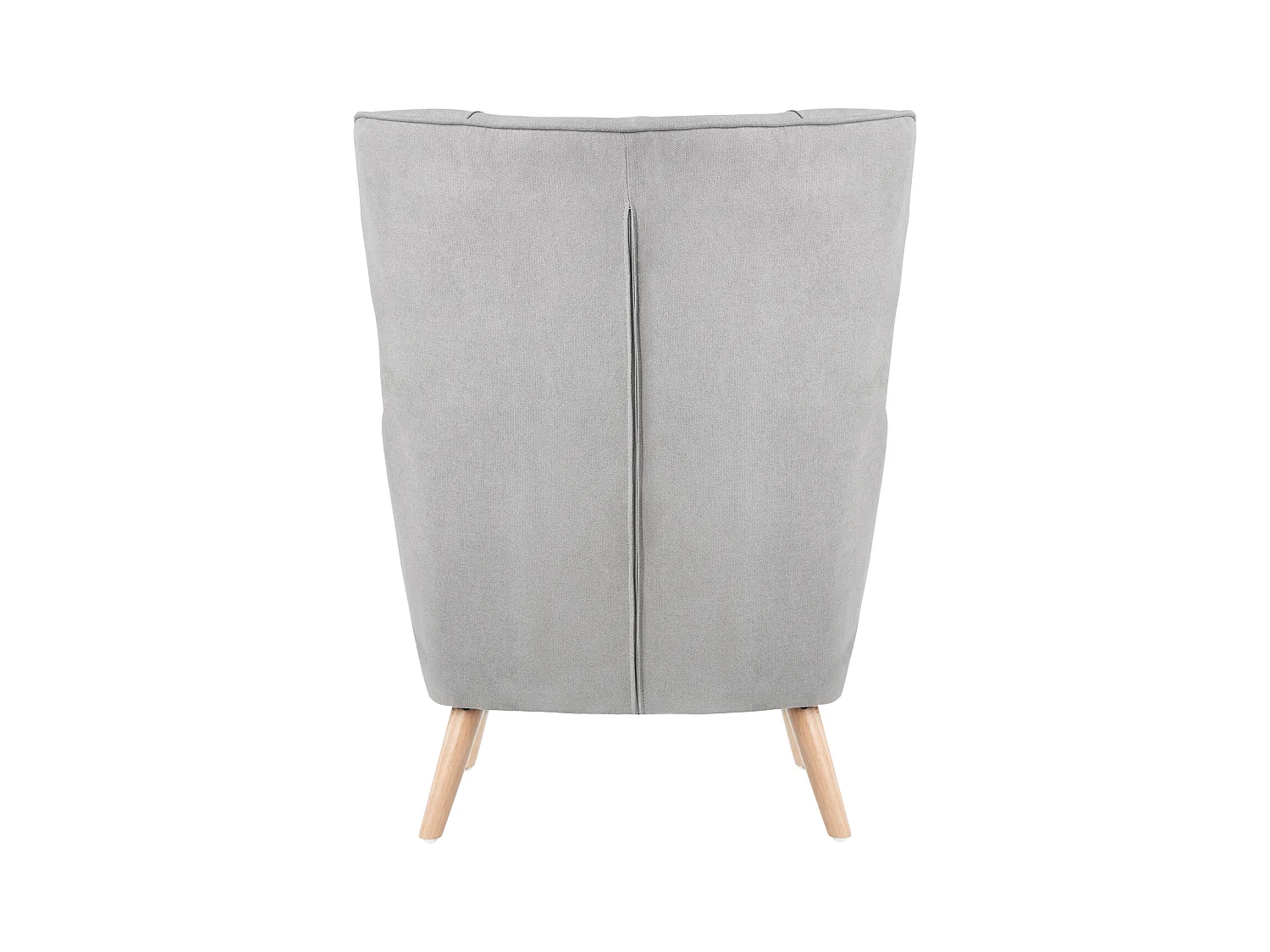 Fauteuil moderne dossier haut tissu gris clair Muky 77cm