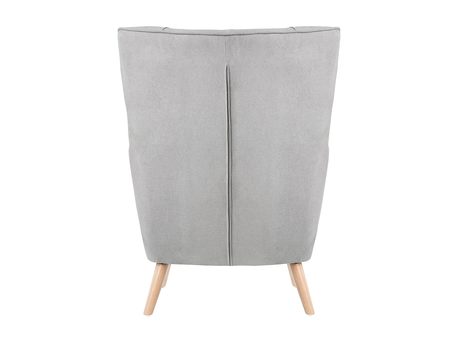 Fauteuil moderne dossier haut tissu gris clair Muky 77cm