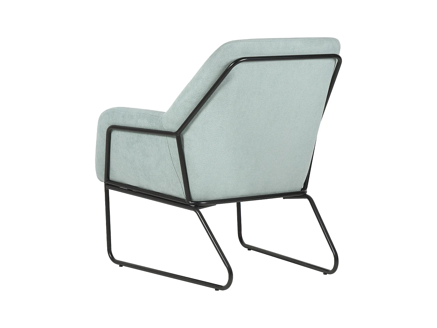 Fauteuil design tissu vert menthe Bouka 74cm