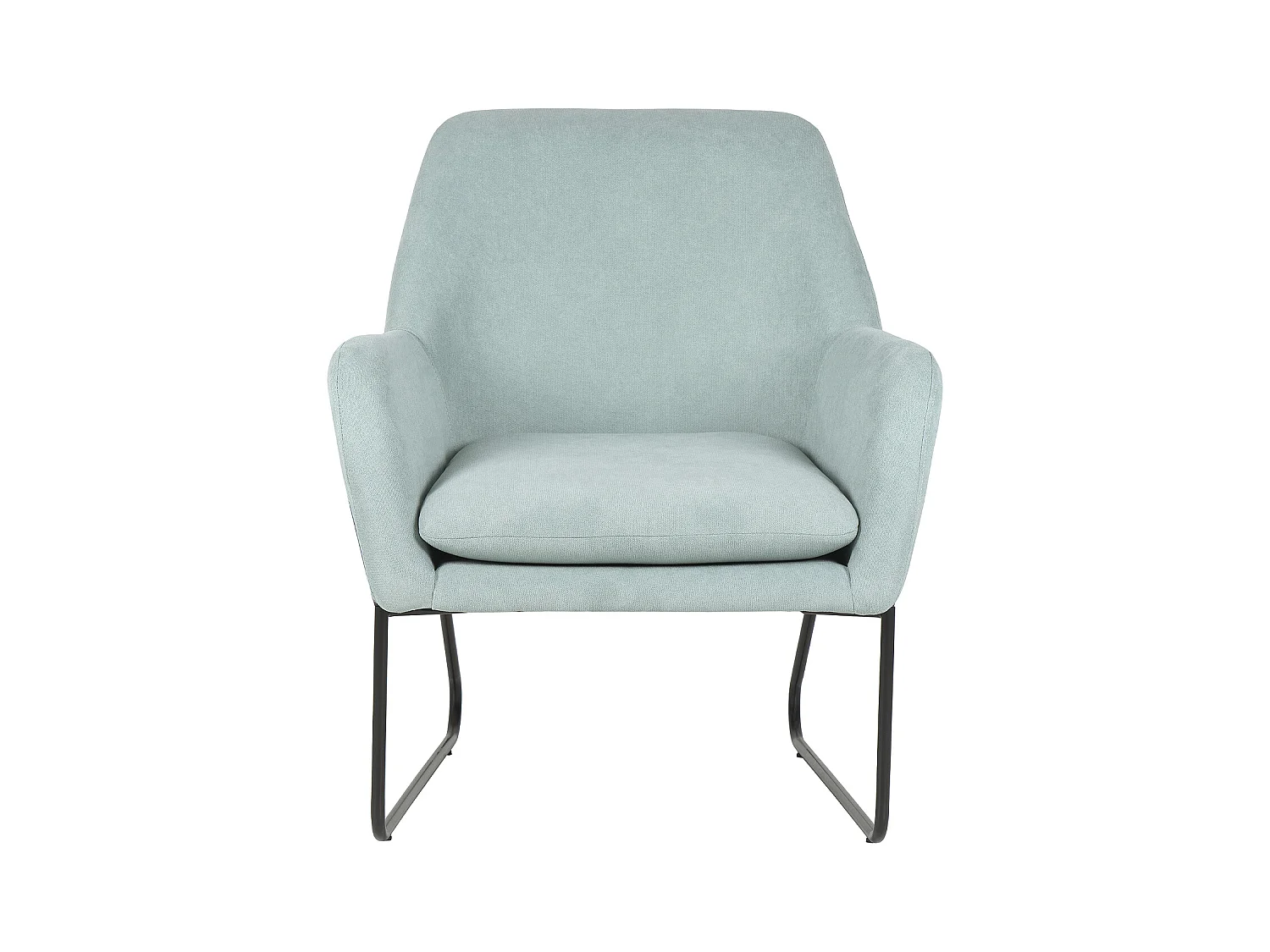 Fauteuil design tissu vert menthe Bouka 74cm