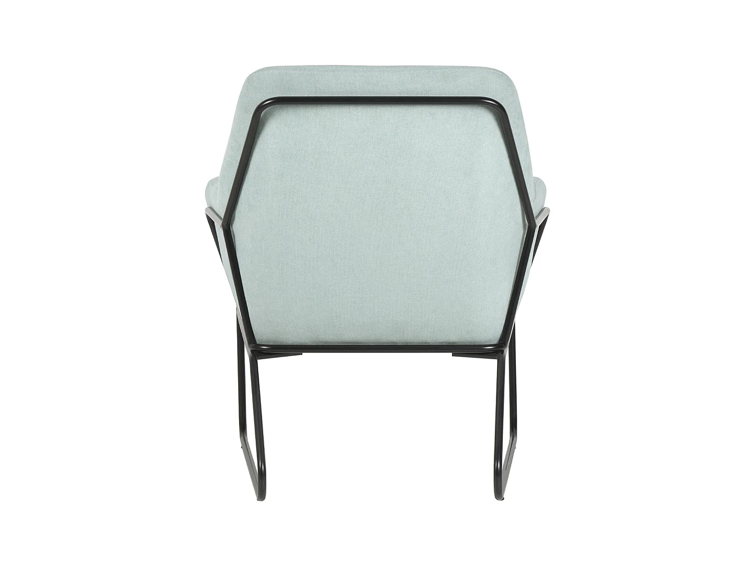Fauteuil design tissu vert menthe Bouka 74cm