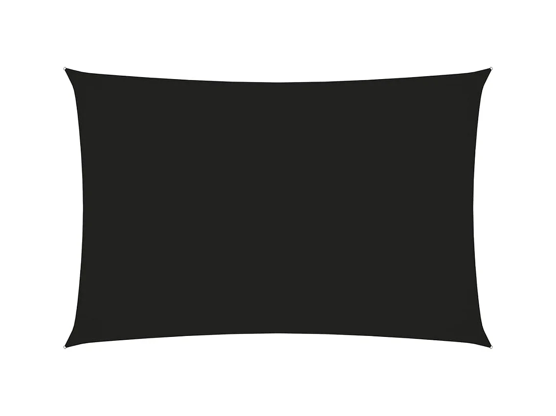 Voile de parasol Tissu Oxford rectangulaire 6x8 m Noir