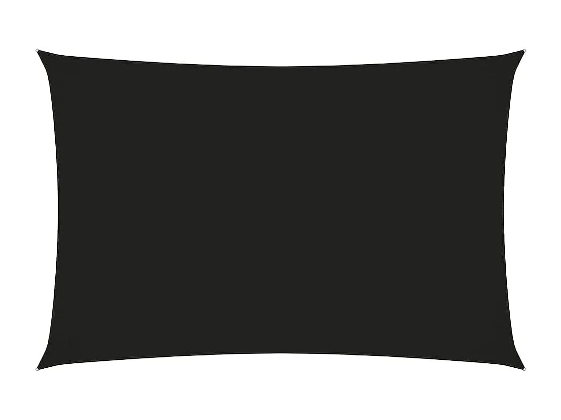 Voile de parasol Tissu Oxford rectangulaire 6x8 m Noir
