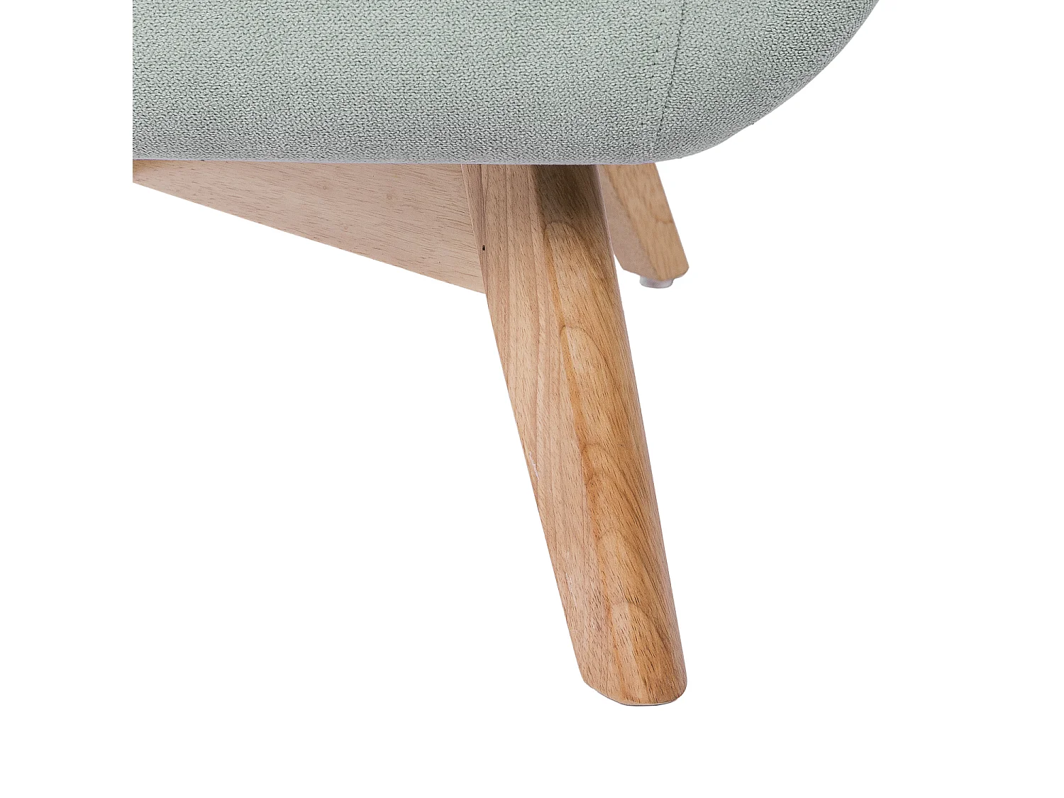 Fauteuil moderne dossier haut tissu vert menthe Egga 77cm