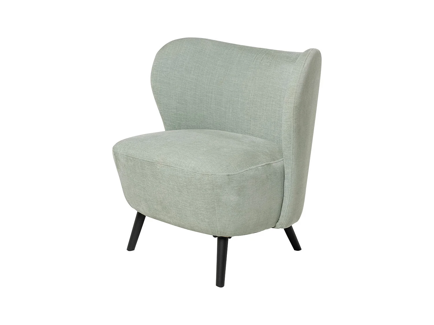 Fauteuil confortable tissu vert menthe Korta 75cm