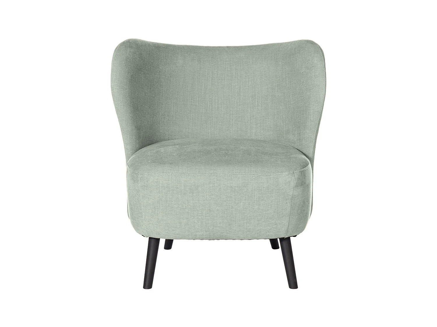 Fauteuil confortable tissu vert menthe Korta 75cm