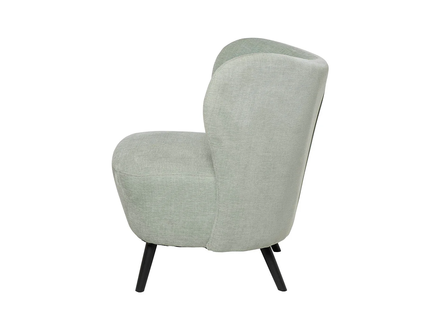Fauteuil confortable tissu vert menthe Korta 75cm