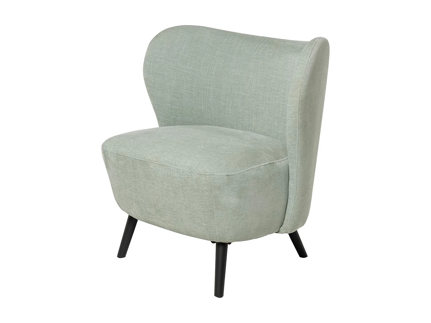 Fauteuil confortable tissu vert menthe Korta 75cm