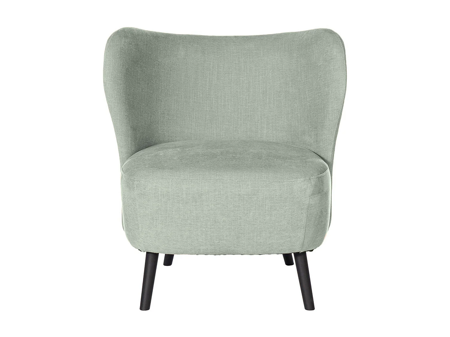 Fauteuil confortable tissu vert menthe Korta 75cm