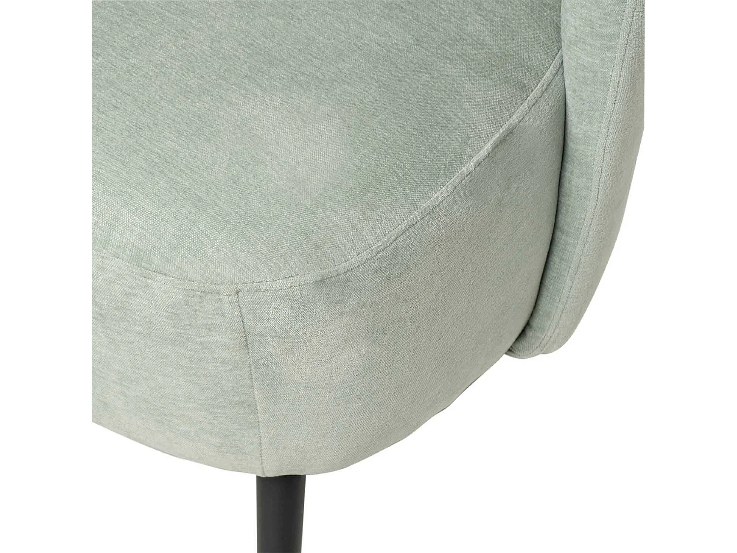 Fauteuil confortable tissu vert menthe Korta 75cm