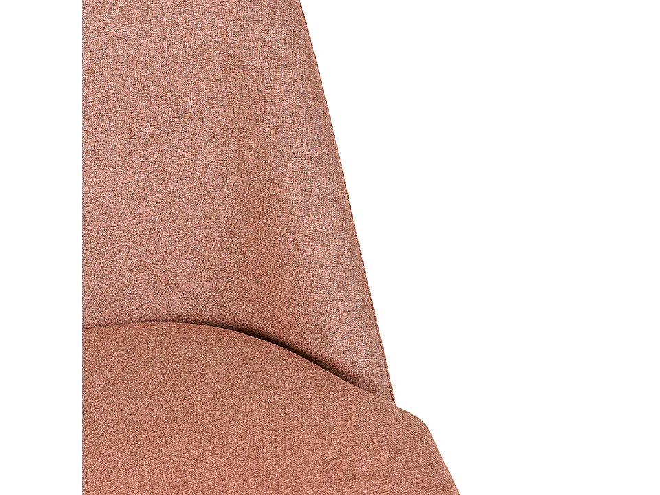 Fauteuil Mory - Confort moderne en tissu avec pieds métal noir-Rouge tomette