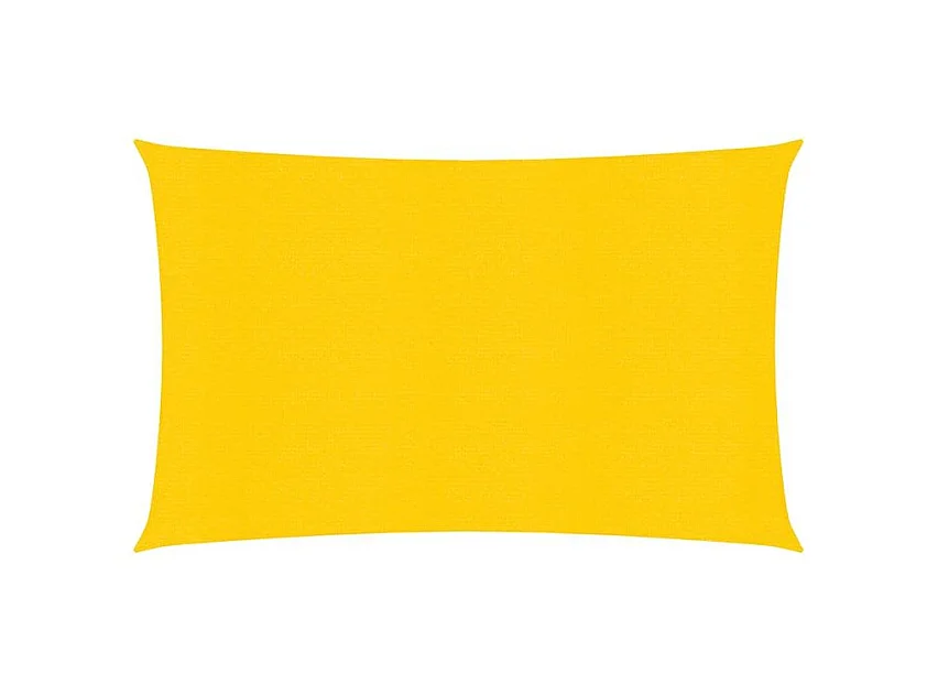 Voile d'ombrage 160 g-m² rectangulaire jaune 5x7 m PEHD