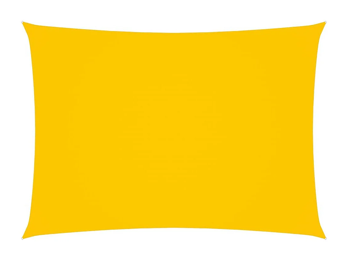 Voile de parasol Tissu Oxford rectangulaire 4x6 m Jaune